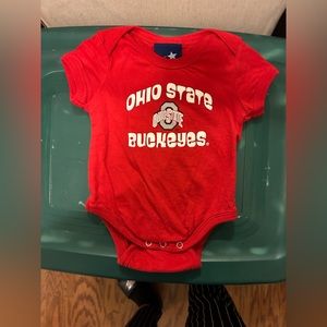 Red Oak🏀Ohio State Buckeyes🏀Red Baby👶🏼NCAA🏀Onesie Sz 3-6M